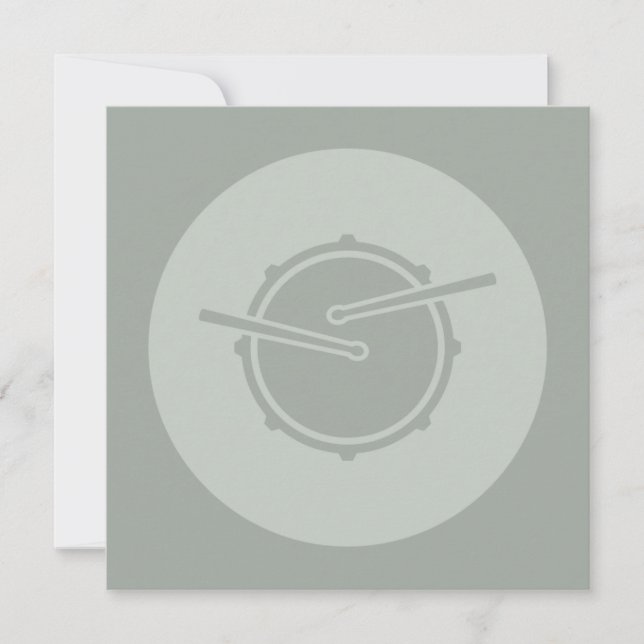 Invitation COULEUR PERSONNALISÉE Snare Drum Art (Devant)
