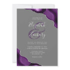 Couleurs d'agate d'argent violet Mariage gris