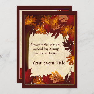 Invitation Couleurs d'automne Arbre Feuilles Toutes les occas