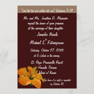 Invitation Couleurs d'automne Mariages de automne : Deux devi
