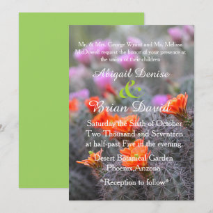 Invitation Couleurs de l'arrière - plan vert du désert