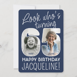Invitation Couleurs DIY • Joyeux 65e Anniversaire 2 Photos