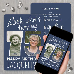Invitation Couleurs DIY • Joyeux 75e Anniversaire 2 Photos