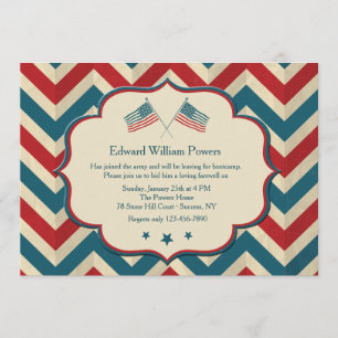 Invitation Couleurs Drapeau en Vague