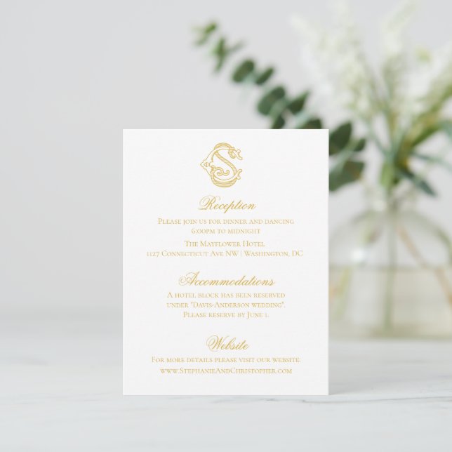 Invitation COULEURS MODIFIABLES CS Monogramme SC Monogramme I (Debout devant)