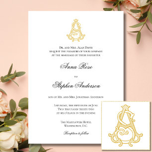 Invitation COULEURS MODIFIABLES EN TANT QUE Monogramme SA Mon
