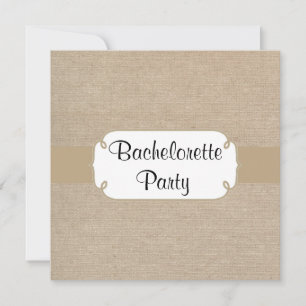 Invitation Country Brown Sand Burlap