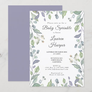 Invitation Country Green Baby Sprinkle / Douche
