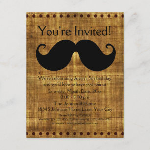 Invitation Country Moustache