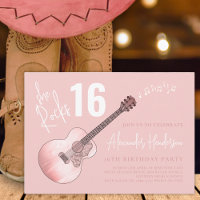 Country Music Guitar 16e anniversaire fête rose