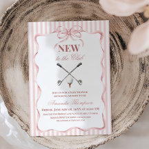 Country Pink Girl New to the Club Golf Baby Shower