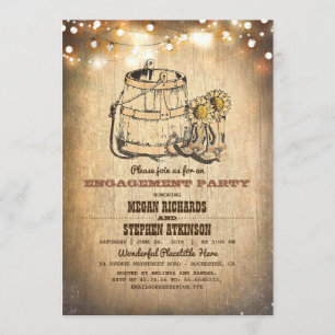 Invitation Country Russe Boots Parti d'engagement