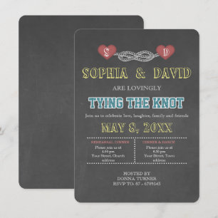 Invitation Country Rustic Tying the Knot REHEARSAL DINNER
