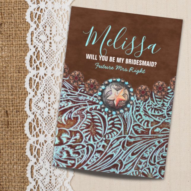 Invitation country western serez-vous ma servante (country western will you be my bridesmaid invitation)