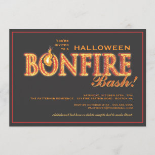 Invitation Coup de feu de Halloween à l'invitation de partie