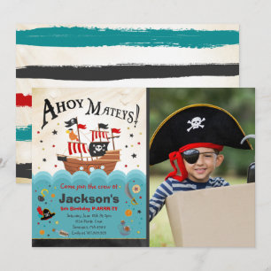 Invitation Coup de partie de pirate d'invitation