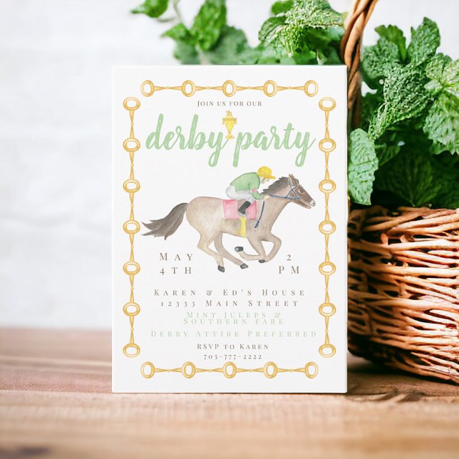 Invitation Coupe de course hippique du Jockey Derby (Créateur téléchargé)