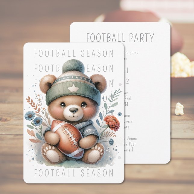 Invitation Coupe de football (Cute Football Party Invitation (front and back))