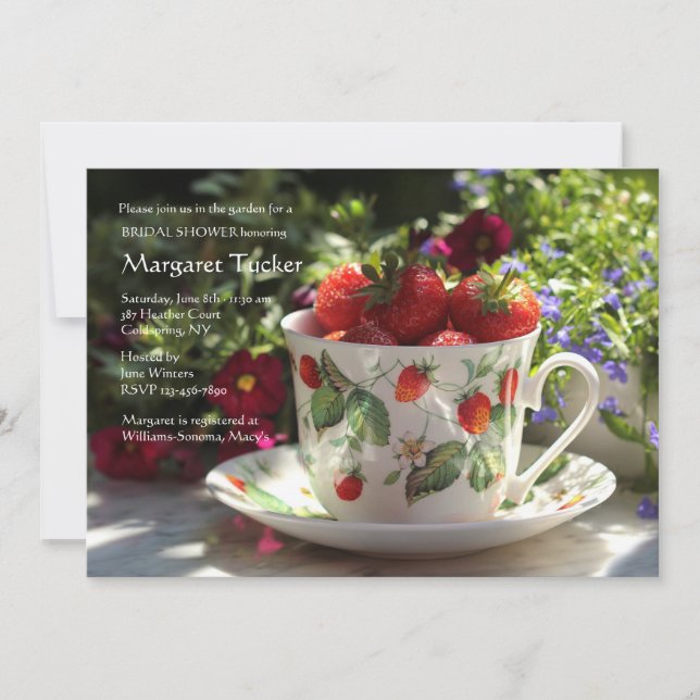 Invitation Coupe des fraises (Devant)