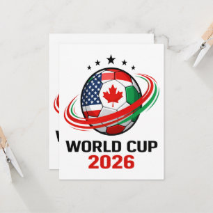 Invitation Coupe du Monde 2026 Football Soccer 