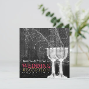 Invitation Coupes d'argent Toile d'araignée Gothique Mariage
