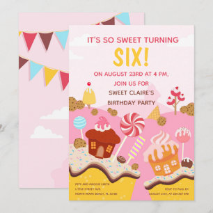 Invitation Coupettes sucrées Fête d'anniversaire