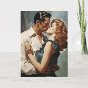 Invitation Couple de baiser vintage