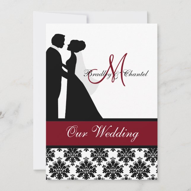 Invitation Couple Mariage de Cranberry (Devant)