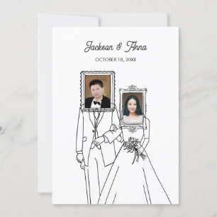 Invitation Couple mariage photo unique