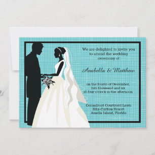 Invitation Couple Mariage Silhouette