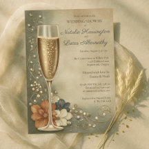 Couple’s Champagne Floral Wedding Shower