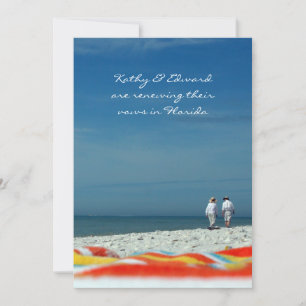 Invitation Couple sur la plage de sable