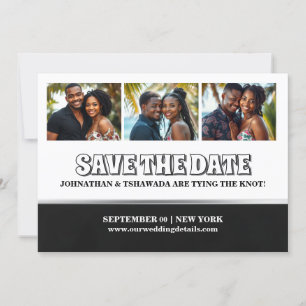 Invitation Couples 3 photo modifiable enregistrer la date mar