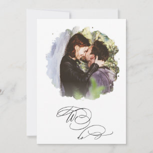 Invitation *~* Couples Artsy PHOTO RSVP + QR AR6 Mariage Inv.
