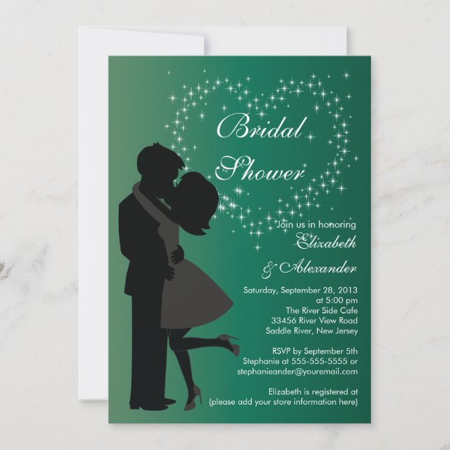 Invitation Couples de baiser mignons dans la Fête de la (Devant)