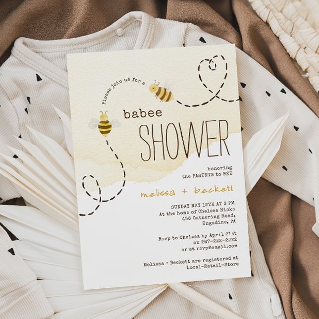 Invitation Couples de bee doux Bumblebee Douche bébé (Créateur téléchargé)