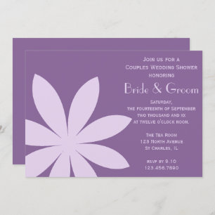 Invitation Couples de Fleurs pourpres Wedding shower