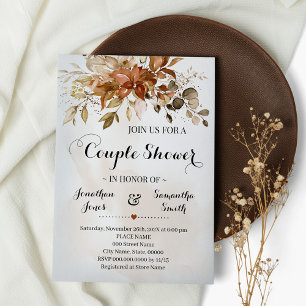 Invitation Couples Douche Chute Foliage Automne Mariage