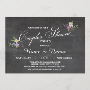 Invitation Couples Douche Fiançailles Mariage Inviter