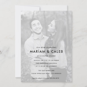 Invitation Couples Douche noir et blanc Photo