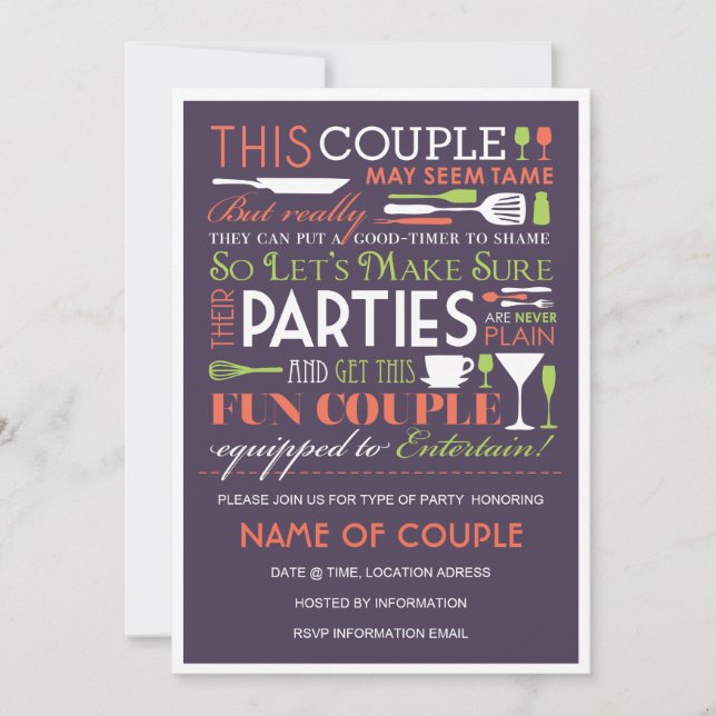Invitation Couples Fête de l'auberge (Devant)
