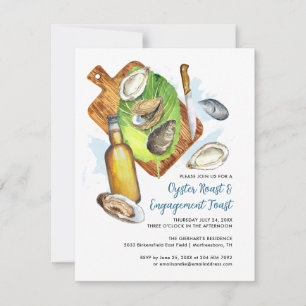Invitation Couples Fiançailles toast Roast Party