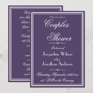 Invitation Couples modernes Nom de douche E-mail RSVP Dusty P