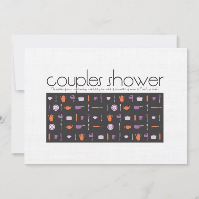 Invitation Couples Shower - Cuisine (Devant)