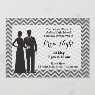 Invitation Couples Silhouette Tableau Noir