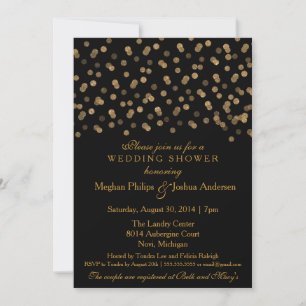 Invitation Couples Wedding shower Gold Parties scintillant Co