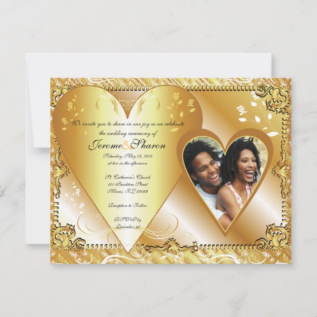 Invitation couples, WeddingInvitTemplatePhoto5, et, nous (Devant)