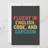 Courant en code anglais et sarcasme Drôle de codag