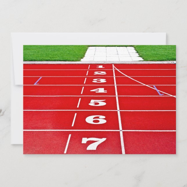 Invitation courante de voie d'athlétisme (Devant)