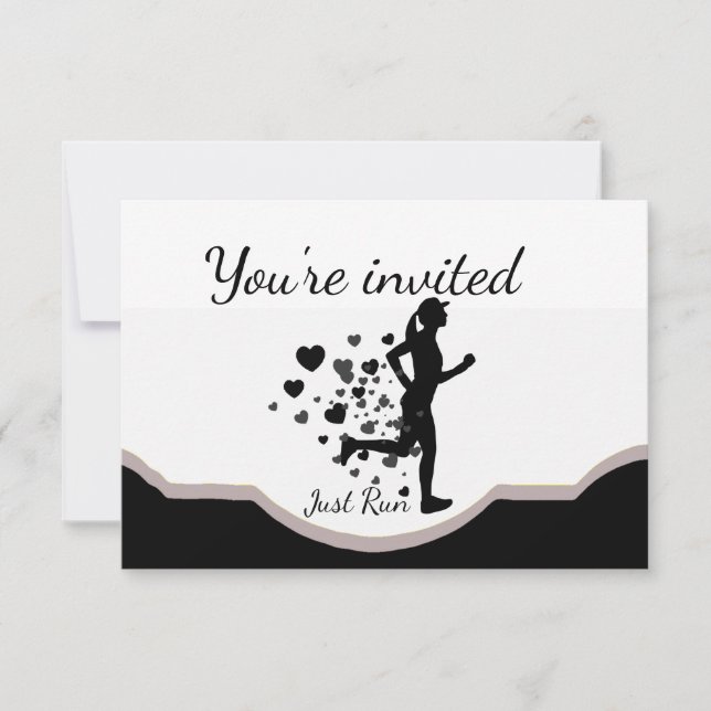 Invitation Coureur de marathon fête d'anniversaire (Devant)